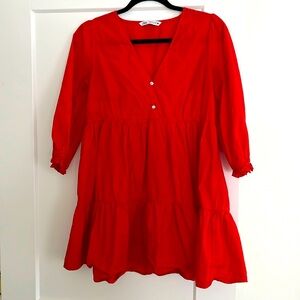 Red Zara Dress - runs a little short. Only worn a couple times.